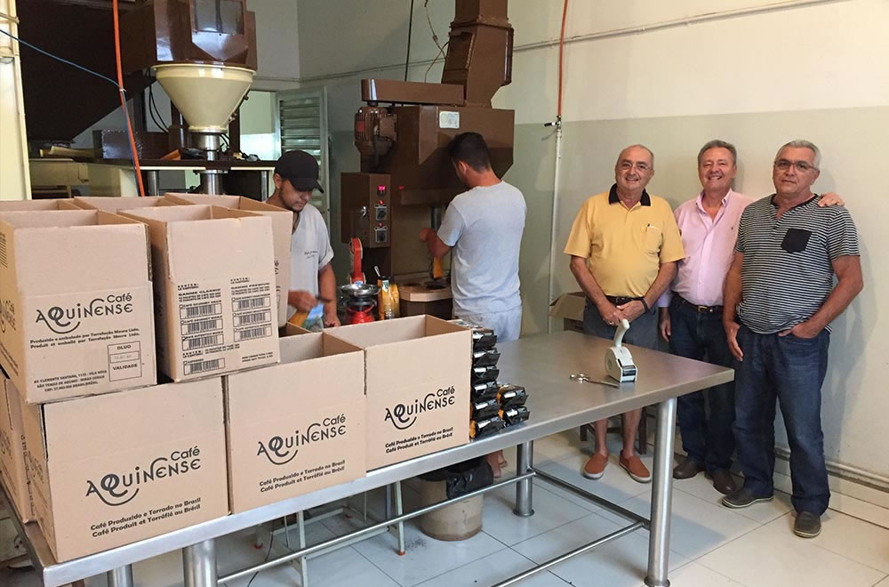 La salle d'emballage des cafés Aquinense